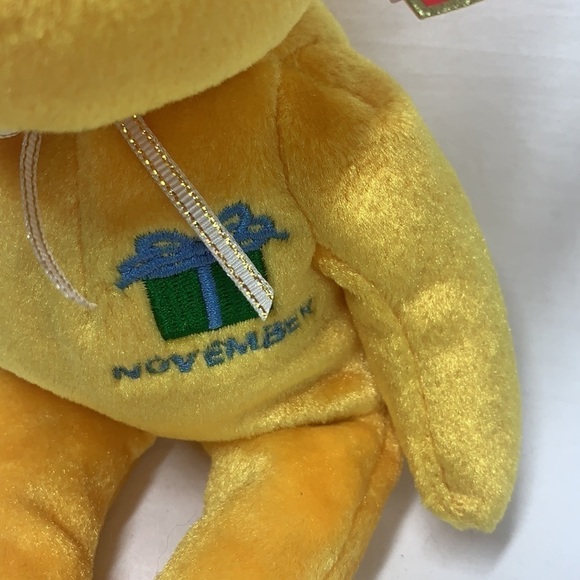 Ty Beanie Babies November Birthday Bear - Yellow w/Tags, 2002 - Picture 3 of 9